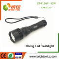 Factory Supply 1*18650 battery Aluminum Most Powerful 10W Cree Waterproof Underwater Rechargeable Diving led Flashlight Torch